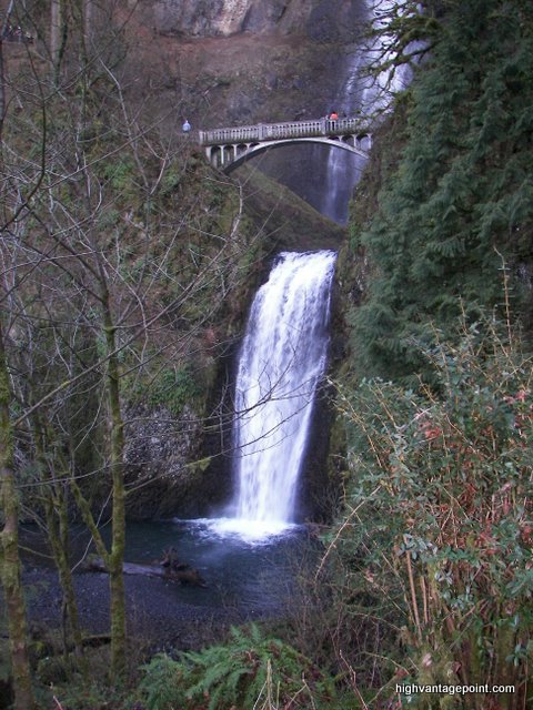 Bridge over lower Multnomah Falls